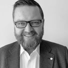 a man wearing glasses