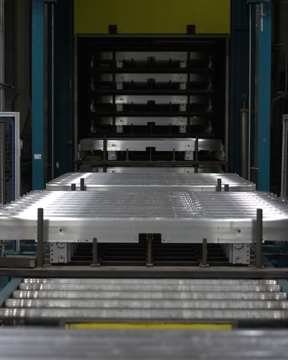 a machine with several metal pieces