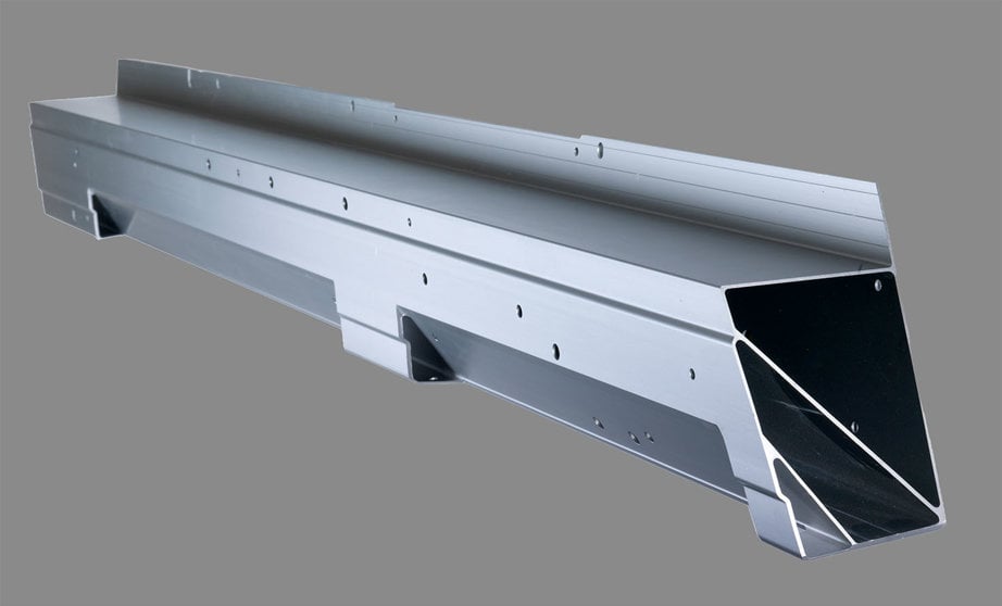 a close-up of a metal beam