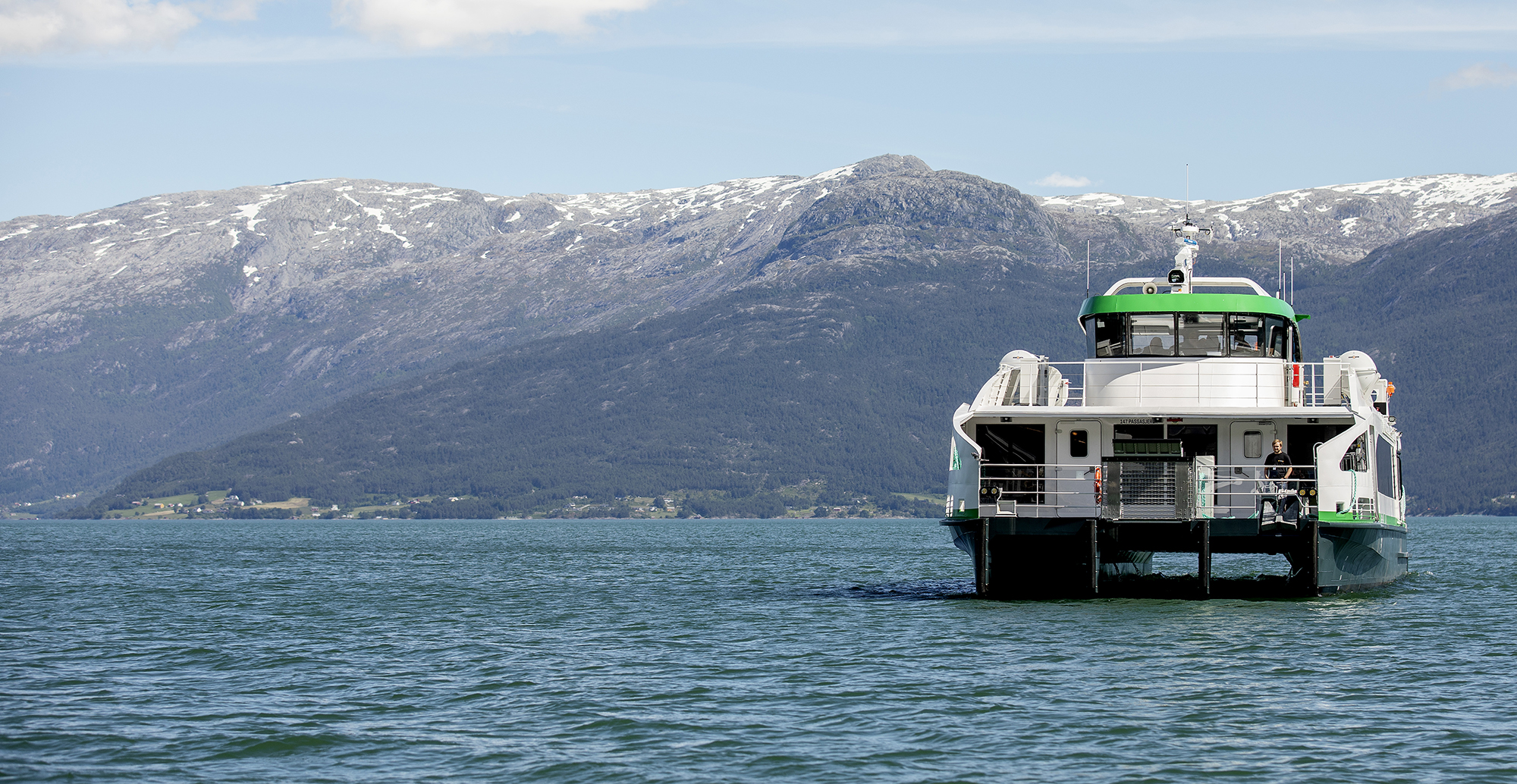 The world’s first zero-emission fast ferry, MS Medstraum operates a commuter route on the west coast of Norway. (Photos courtesy of Maritime CleanTech)