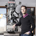 Peter Hedman posing with milling machine