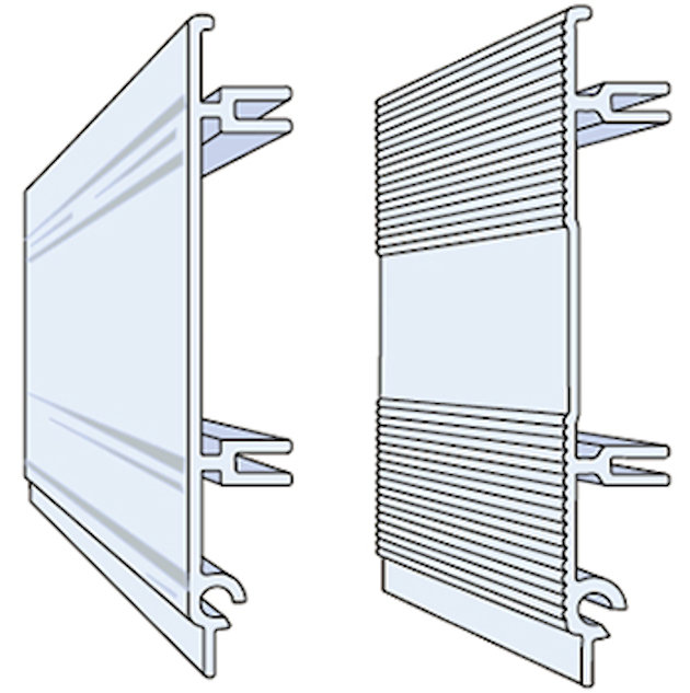 Drawing of two aluminium profiles
