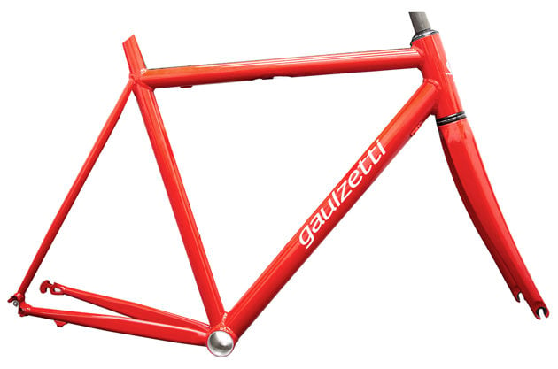 Red bicycle aluminium frame