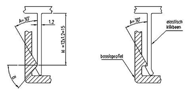 technical drawings of extruded profiles