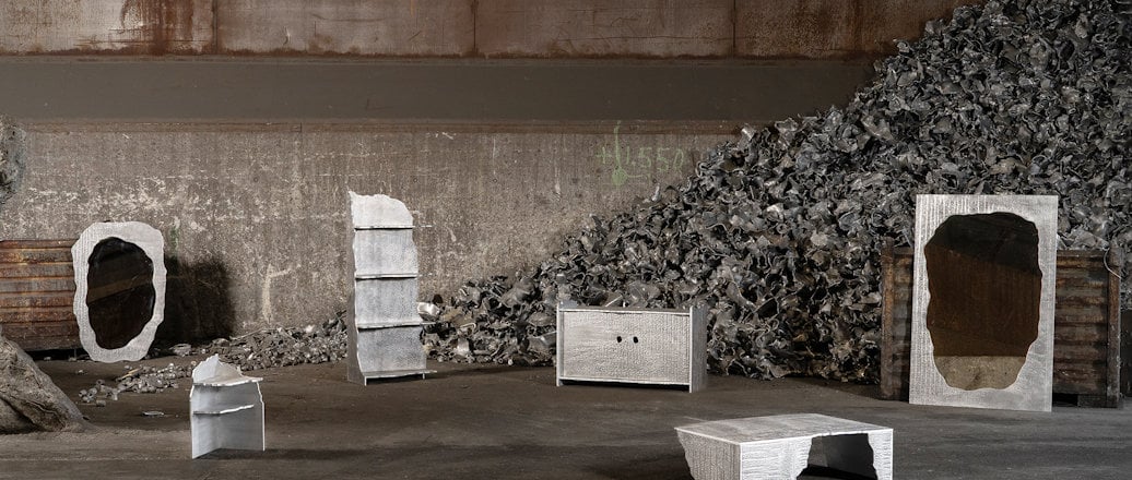 Studio ThusThat uses aluminium waste to communicate compelling stories about the material