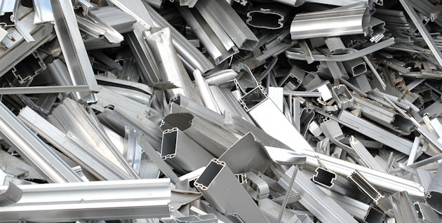 Post-consumer aluminium scrap that has been returned for recycling 